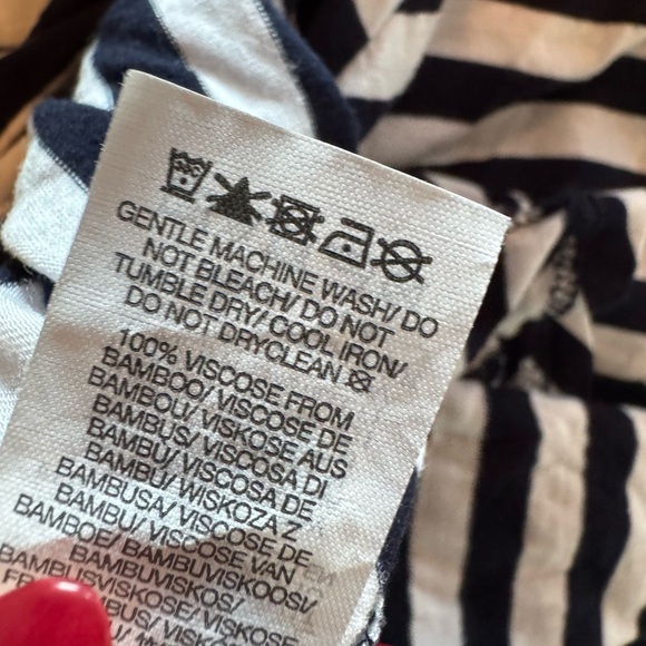 Sweaty Betty Easy Peazy Tank Top Navy White Stripe Bamboo Viscose M - Picture 6 of 9